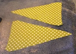 cut fabric pennant 