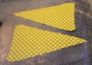 cut fabric pennant