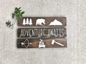 Wood Adventure sign