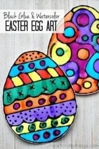 blue glue egg easter craft - acraftylife.com