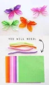 Folded Paper Butterfly Craft