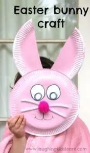 paper plate bunny easter craft - acraftylife.com