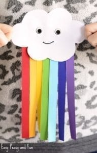 Cute Paper Rainbow Crafts for Kids - acraftylife.com #craftsforkids #kidscrafts #preschool 