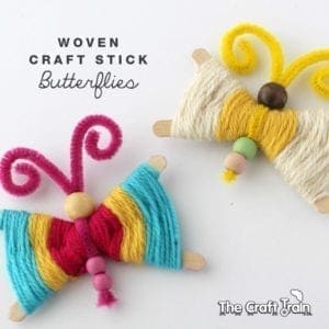 Woven Yarn Butterfly Craft
