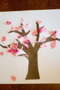 easy toddler spring tree craft - acraftylife.com #crafts #kidscraft #craftsforkids