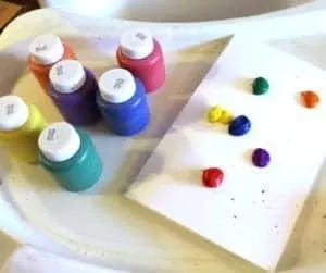 finger paint blobs - butterfly craft acraftylife.com