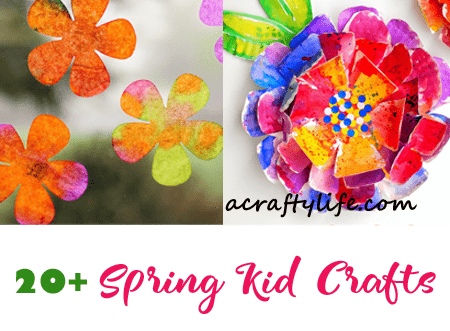 20 plus spring flower kids craft - acraftylife.com #craftsforkids #preschool #kidscrafts