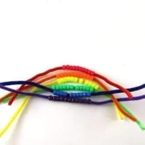 rainbow bracelet craft tutorial - acraftylife.com