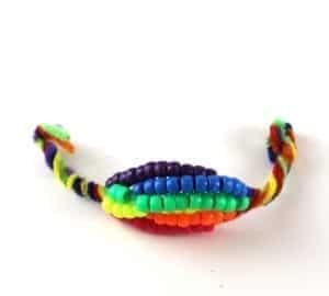 rainbow bracelet kids craft tutorial - acraftylife.com