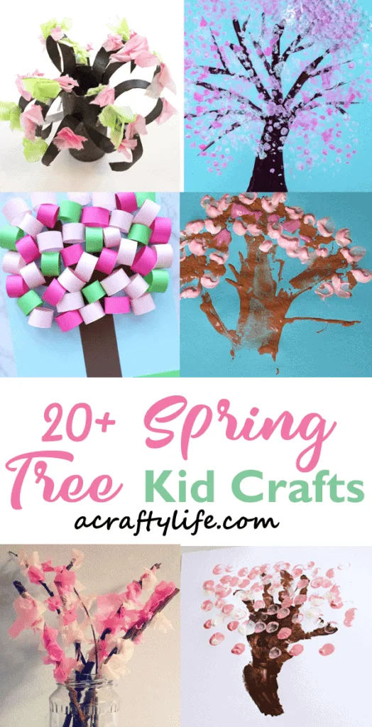 Make some fun and easy cherry blossom tree crafts for spring.