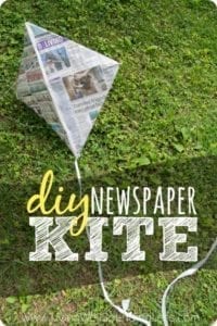 newspaper kite - kite crafts for kids- spring kid crafts-  kid crafts - acraftylife.com #preschool 