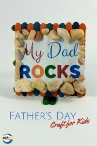 my dad rocks - fathers day craft -crafts for kids- kid crafts - acraftylife.com #preschool #kidscraft #craftsforkids