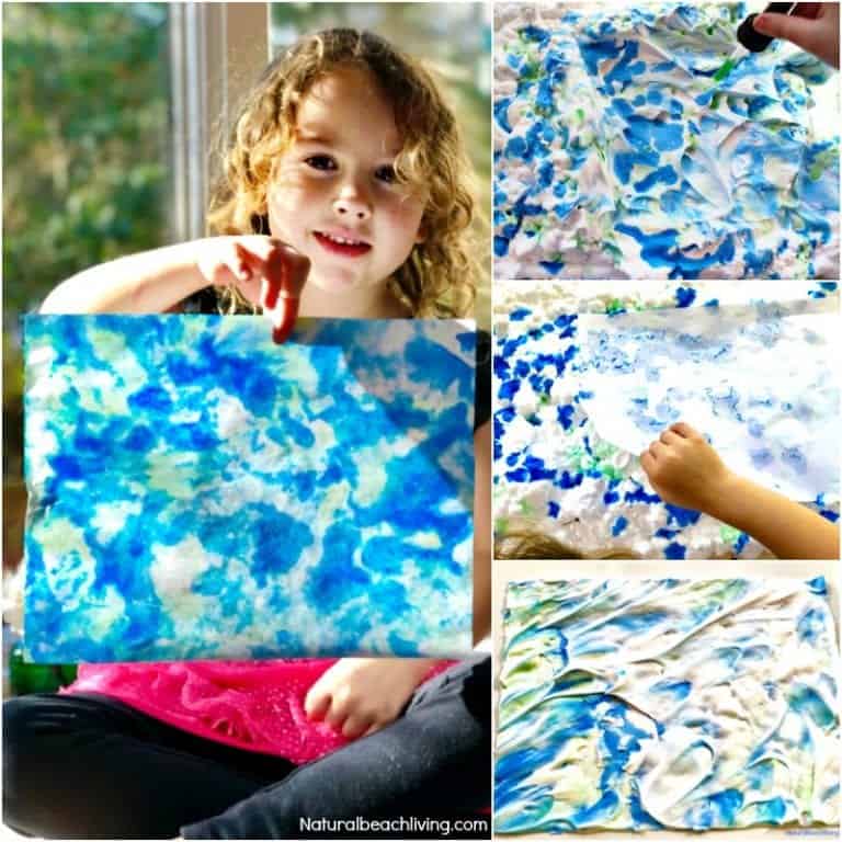 earth day art - Earth Kid Craft - Earth craft for kids – recycle craft for kids - spring craft - acraftylife.com #preschool #craftsforkids #crafts #kidscraft