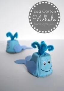 egg carton whale - egg carton craft - recycled craft - kid crafts - acraftylife.com #preschool #craftsforkids #crafts #kidscraft