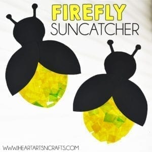 firefly sun catcher - bugs crafts - insect crafts - acraftylife.com