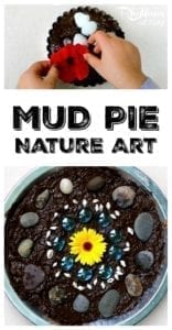 mud pie nature art - nature kids craft - kid crafts - acraftylife.com #preschool #craftsforkids #crafts #kidscraft
