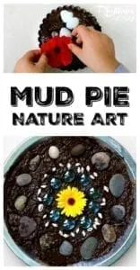 mud pie nature art - nature kids craft - kid crafts - acraftylife.com #preschool #craftsforkids #crafts #kidscraft