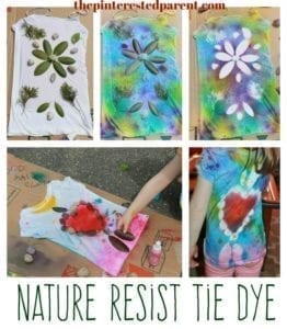 nature tie dye - nature kids craft - kid crafts - acraftylife.com #preschool #craftsforkids #crafts #kidscraft