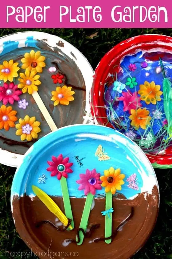 Flower Paper plate garden craft for kids - garden craft for kids - spring craft - acraftylife.com #preschool #craftsforkids #crafts #kidscraftgarden label garden craft for kids - garden craft for kids - spring craft - acraftylife.com #preschool #craftsforkids #crafts #kidscraft