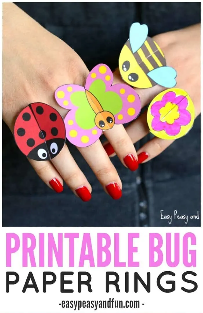 printable bug ring - bug craft - insect craft - acraftylife.com