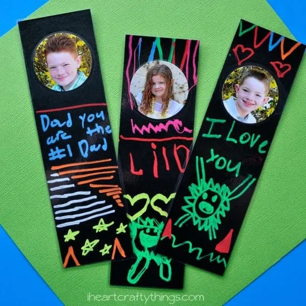 dad boomark - fathers day kids crafts -crafts for kids- kid crafts - acraftylife.com #preschool #kidscraft #craftsforkids