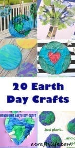 earth kid crafts - www.acraftylife.com