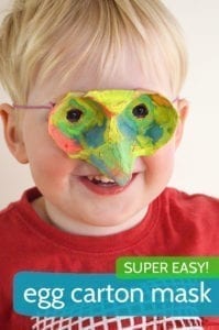 egg carton mask - egg carton - recycled craft - kid crafts - acraftylife.com #preschool #craftsforkids #crafts #kidscraft