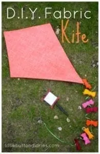 Fabric kite - kite crafts for kids- spring kid crafts-  kid crafts - acraftylife.com #preschool 