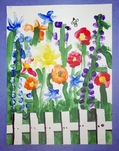 fingerprint garden craft for kids - garden craft for kids - spring craft - acraftylife.com #preschool #craftsforkids #crafts #kidscraftgarden label garden craft for kids - garden craft for kids - spring craft - acraftylife.com #preschool #craftsforkids #crafts #kidscraft