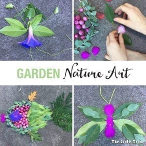 garden nature art- nature kids craft - kid crafts - acraftylife.com #preschool #craftsforkids #crafts #kidscraft