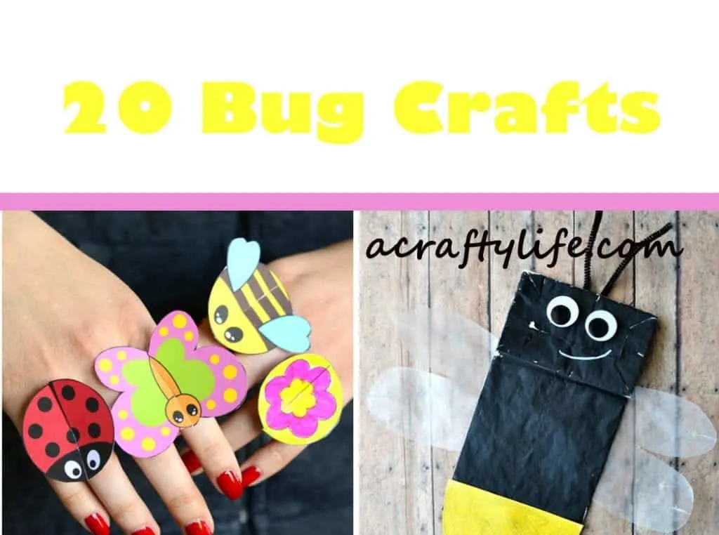 bug crafts - insect crafts - kids craft - acraftylife.com