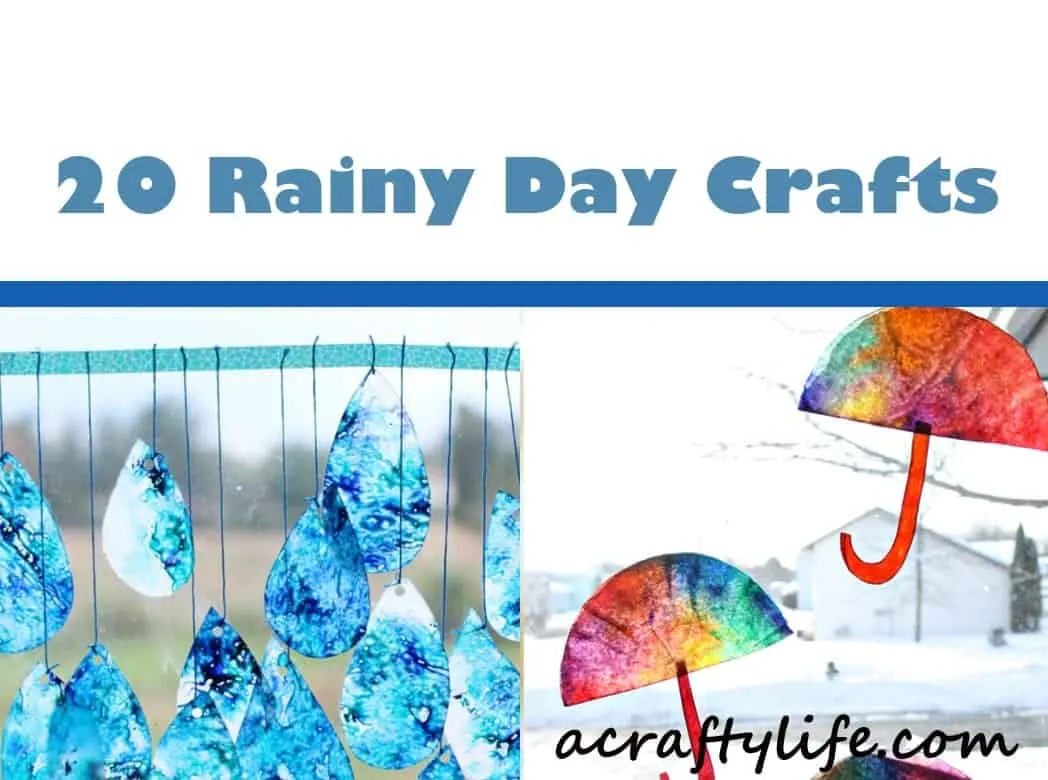 rainy day crafts - rain craft - april showers - acraftylife.com