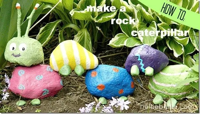 Rock caterpillar garden craft for kids - garden craft for kids - spring craft - acraftylife.com #preschool #craftsforkids #crafts #kidscraftgarden label garden craft for kids - garden craft for kids - spring craft - acraftylife.com #preschool #craftsforkids #crafts #kidscraft