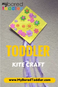 Toddler kite craft - kite crafts for kids- spring kid crafts-  kid crafts - acraftylife.com #preschool 