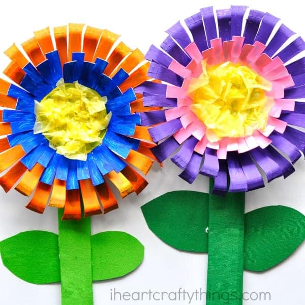 bowl flower - flower kid crafts - acraftylife.com #preschool #craftsforkids #crafts #kidscraft