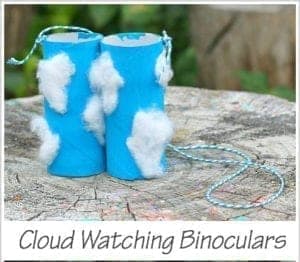 cloud watching binocular - kids craft- recycle craft - acraftylife.com