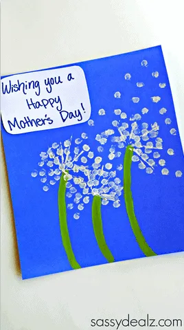Wishing You Card- mother's day craft - flower kid crafts - acraftylife.com #preschool #craftsforkids #crafts #kidscraft