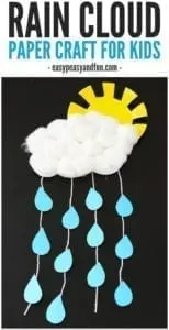 Rain Cloud - rainy day craft - spring craft- kids craft - crafts for kids -acraftylife.com