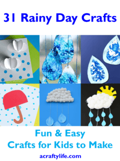rainy day crafts - rain craft - april showers - acraftylife.com