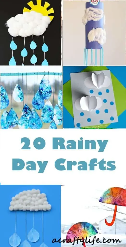 rainy day crafts - rain craft - april showers - acraftylife.com