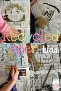 recycled paper kid - Earth Kid Craft - Earth craft for kids – recycle craft for kids - spring craft - acraftylife.com #preschool #craftsforkids #crafts #kidscraft