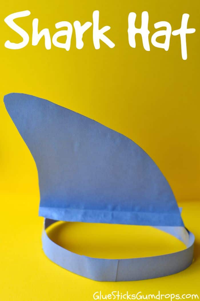 hat shark craft - ocean kid craft - crafts for kids- kid crafts - acraftylife.com #preschool