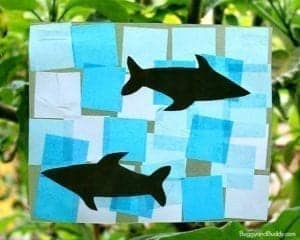 suncatcher shark craft - ocean kid craft - crafts for kids- kid crafts - acraftylife.com #preschool