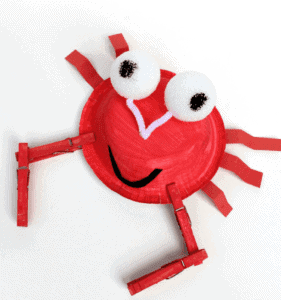 bowl crab craft - ocean kid craft - crafts for kids- kid crafts - acraftylife.com #preschool
