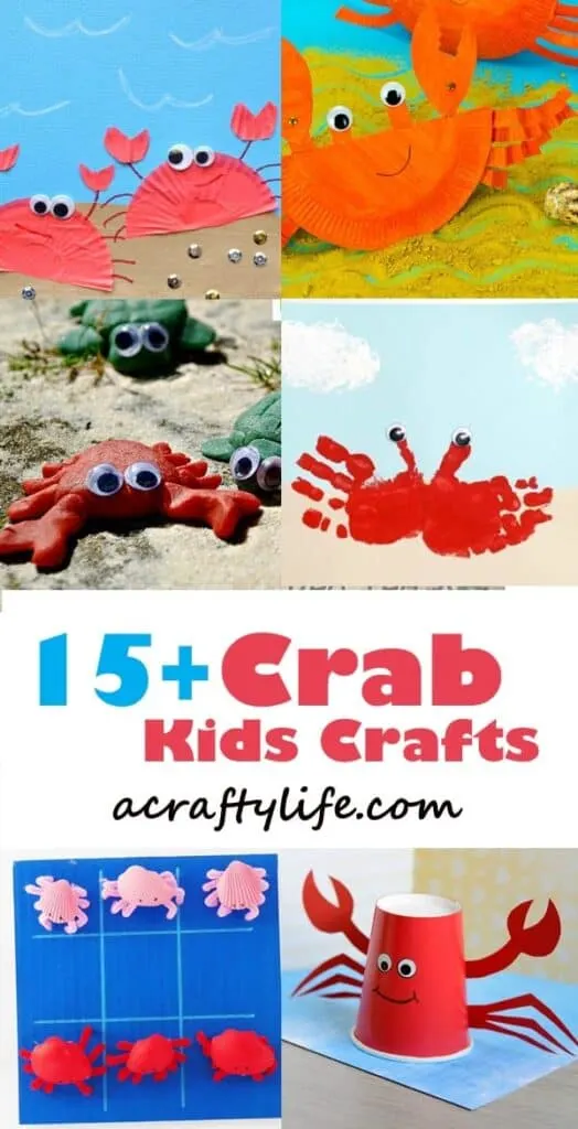 crab craft - ocean kid craft - crafts for kids- kid crafts - acraftylife.com #preschool