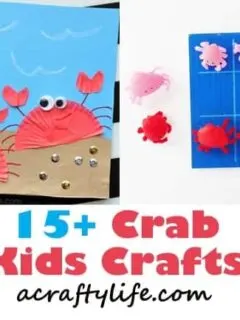 crab craft - ocean kid craft - crafts for kids- kid crafts - acraftylife.com #preschool