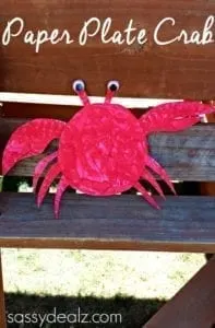 paper plate crab craft - ocean kid craft - crafts for kids- kid crafts - acraftylife.com #preschool