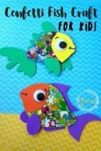 confetti fish craft - ocean kid craft - crafts for kids- kid crafts - acraftylife.com #preschool