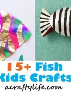 fish craft - ocean kid craft - crafts for kids- kid crafts - acraftylife.com #preschool