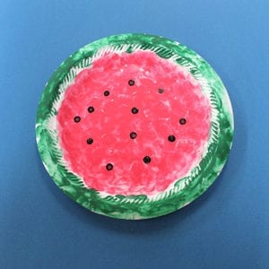 watermelon kids crafts - summer crafts - crafts for kids- kid crafts - acraftylife.com #preschool #kidscraft #craftsforkids
